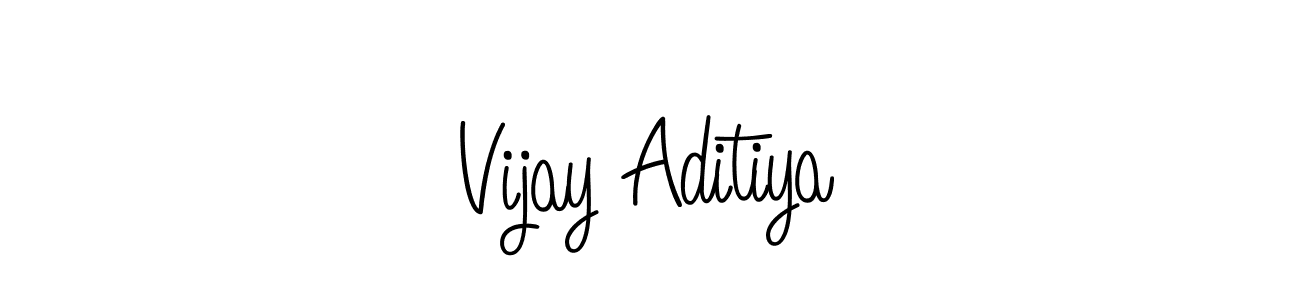 Design your own signature with our free online signature maker. With this signature software, you can create a handwritten (Angelique-Rose-font-FFP) signature for name Vijay Aditiya. Vijay Aditiya signature style 5 images and pictures png