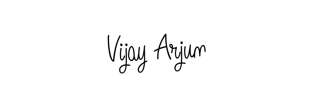 You should practise on your own different ways (Angelique-Rose-font-FFP) to write your name (Vijay Arjun) in signature. don't let someone else do it for you. Vijay Arjun signature style 5 images and pictures png