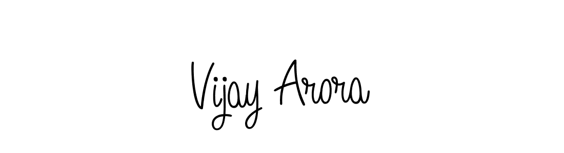 How to make Vijay Arora name signature. Use Angelique-Rose-font-FFP style for creating short signs online. This is the latest handwritten sign. Vijay Arora signature style 5 images and pictures png