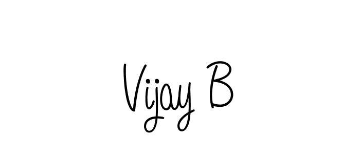 You should practise on your own different ways (Angelique-Rose-font-FFP) to write your name (Vijay B) in signature. don't let someone else do it for you. Vijay B signature style 5 images and pictures png