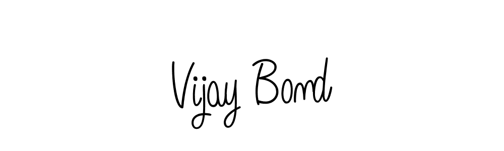 Use a signature maker to create a handwritten signature online. With this signature software, you can design (Angelique-Rose-font-FFP) your own signature for name Vijay Bond. Vijay Bond signature style 5 images and pictures png