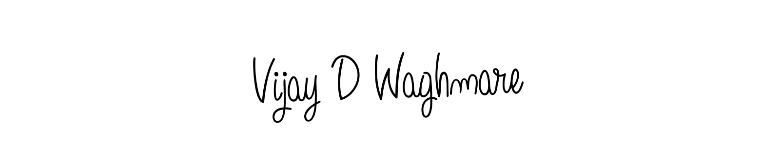 Make a beautiful signature design for name Vijay D Waghmare. With this signature (Angelique-Rose-font-FFP) style, you can create a handwritten signature for free. Vijay D Waghmare signature style 5 images and pictures png