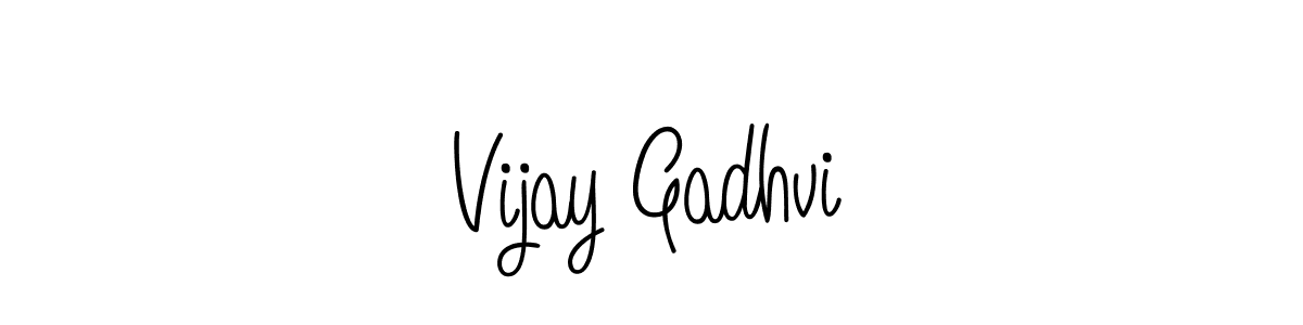 Make a beautiful signature design for name Vijay Gadhvi. With this signature (Angelique-Rose-font-FFP) style, you can create a handwritten signature for free. Vijay Gadhvi signature style 5 images and pictures png