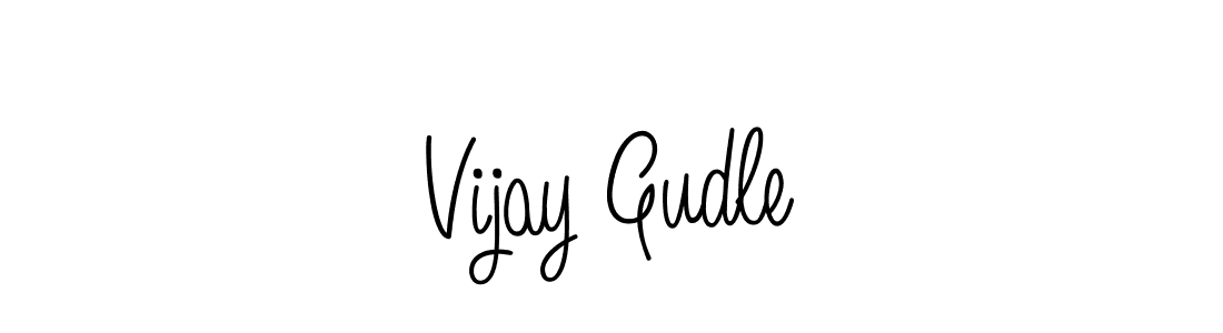 You should practise on your own different ways (Angelique-Rose-font-FFP) to write your name (Vijay Gudle) in signature. don't let someone else do it for you. Vijay Gudle signature style 5 images and pictures png