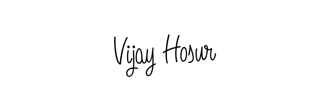 You should practise on your own different ways (Angelique-Rose-font-FFP) to write your name (Vijay Hosur) in signature. don't let someone else do it for you. Vijay Hosur signature style 5 images and pictures png