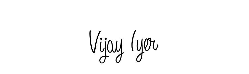 You should practise on your own different ways (Angelique-Rose-font-FFP) to write your name (Vijay Iyer) in signature. don't let someone else do it for you. Vijay Iyer signature style 5 images and pictures png