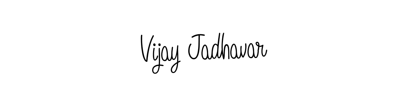 Make a beautiful signature design for name Vijay Jadhavar. With this signature (Angelique-Rose-font-FFP) style, you can create a handwritten signature for free. Vijay Jadhavar signature style 5 images and pictures png