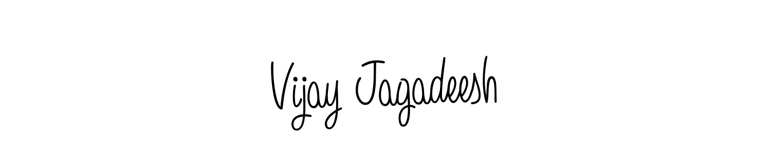 Make a beautiful signature design for name Vijay Jagadeesh. With this signature (Angelique-Rose-font-FFP) style, you can create a handwritten signature for free. Vijay Jagadeesh signature style 5 images and pictures png