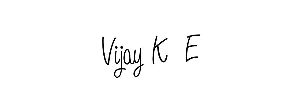 Design your own signature with our free online signature maker. With this signature software, you can create a handwritten (Angelique-Rose-font-FFP) signature for name Vijay K  E. Vijay K  E signature style 5 images and pictures png