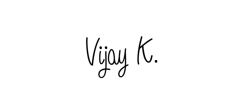 How to make Vijay K. name signature. Use Angelique-Rose-font-FFP style for creating short signs online. This is the latest handwritten sign. Vijay K. signature style 5 images and pictures png