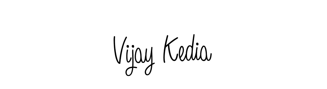 Make a beautiful signature design for name Vijay Kedia. With this signature (Angelique-Rose-font-FFP) style, you can create a handwritten signature for free. Vijay Kedia signature style 5 images and pictures png