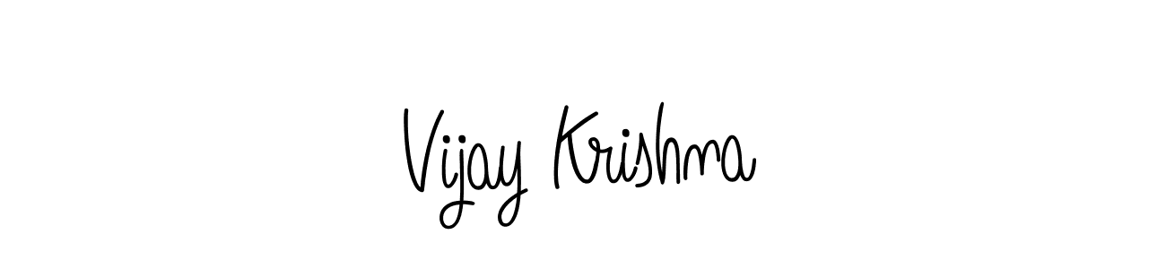Make a beautiful signature design for name Vijay Krishna. With this signature (Angelique-Rose-font-FFP) style, you can create a handwritten signature for free. Vijay Krishna signature style 5 images and pictures png