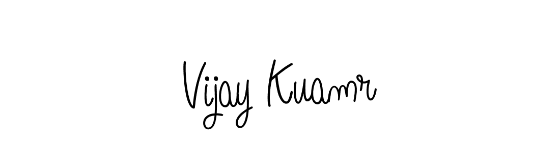 Use a signature maker to create a handwritten signature online. With this signature software, you can design (Angelique-Rose-font-FFP) your own signature for name Vijay Kuamr. Vijay Kuamr signature style 5 images and pictures png