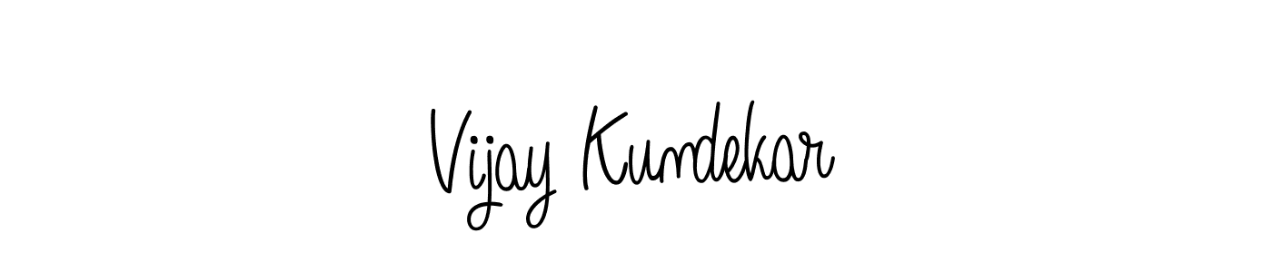 How to make Vijay Kundekar name signature. Use Angelique-Rose-font-FFP style for creating short signs online. This is the latest handwritten sign. Vijay Kundekar signature style 5 images and pictures png
