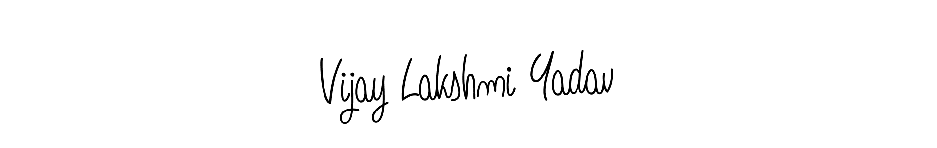 Vijay Lakshmi Yadav stylish signature style. Best Handwritten Sign (Angelique-Rose-font-FFP) for my name. Handwritten Signature Collection Ideas for my name Vijay Lakshmi Yadav. Vijay Lakshmi Yadav signature style 5 images and pictures png