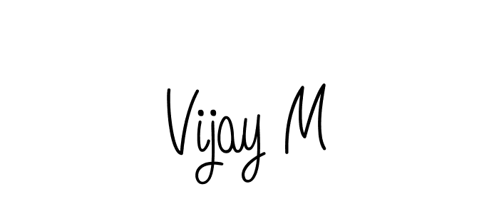 How to make Vijay M signature? Angelique-Rose-font-FFP is a professional autograph style. Create handwritten signature for Vijay M name. Vijay M signature style 5 images and pictures png