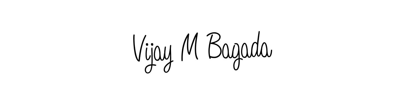 Make a beautiful signature design for name Vijay M Bagada. With this signature (Angelique-Rose-font-FFP) style, you can create a handwritten signature for free. Vijay M Bagada signature style 5 images and pictures png