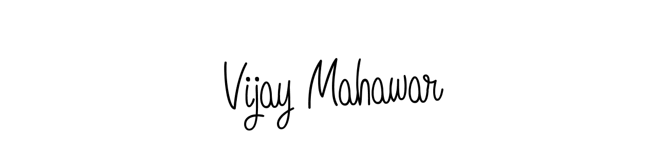 You should practise on your own different ways (Angelique-Rose-font-FFP) to write your name (Vijay Mahawar) in signature. don't let someone else do it for you. Vijay Mahawar signature style 5 images and pictures png
