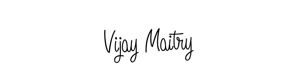 You should practise on your own different ways (Angelique-Rose-font-FFP) to write your name (Vijay Maitry) in signature. don't let someone else do it for you. Vijay Maitry signature style 5 images and pictures png