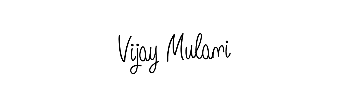 You should practise on your own different ways (Angelique-Rose-font-FFP) to write your name (Vijay Mulani) in signature. don't let someone else do it for you. Vijay Mulani signature style 5 images and pictures png