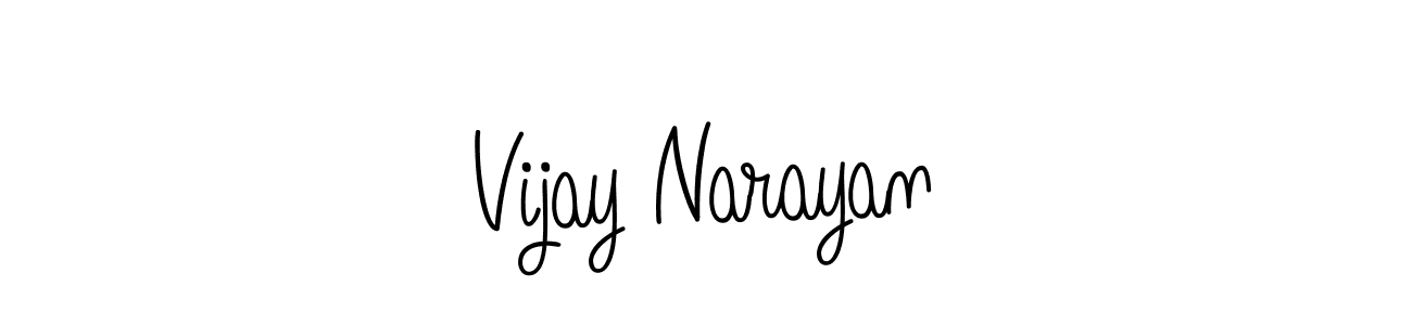 Vijay Narayan stylish signature style. Best Handwritten Sign (Angelique-Rose-font-FFP) for my name. Handwritten Signature Collection Ideas for my name Vijay Narayan. Vijay Narayan signature style 5 images and pictures png