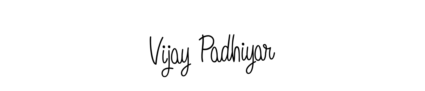 Create a beautiful signature design for name Vijay Padhiyar. With this signature (Angelique-Rose-font-FFP) fonts, you can make a handwritten signature for free. Vijay Padhiyar signature style 5 images and pictures png
