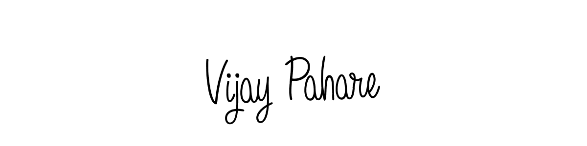 Use a signature maker to create a handwritten signature online. With this signature software, you can design (Angelique-Rose-font-FFP) your own signature for name Vijay Pahare. Vijay Pahare signature style 5 images and pictures png