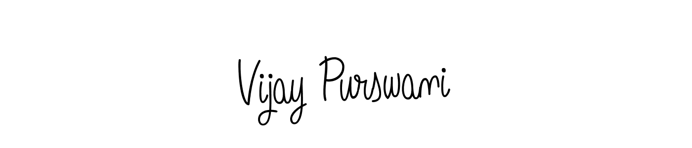 Make a beautiful signature design for name Vijay Purswani. With this signature (Angelique-Rose-font-FFP) style, you can create a handwritten signature for free. Vijay Purswani signature style 5 images and pictures png