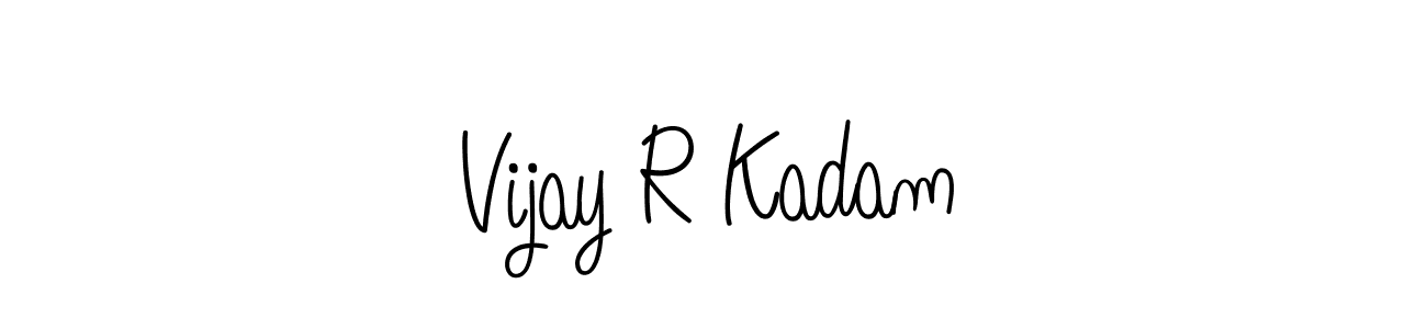 Use a signature maker to create a handwritten signature online. With this signature software, you can design (Angelique-Rose-font-FFP) your own signature for name Vijay R Kadam. Vijay R Kadam signature style 5 images and pictures png