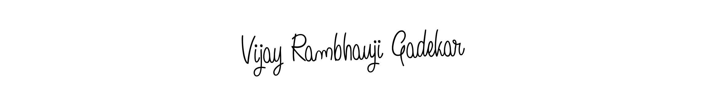 Vijay Rambhauji Gadekar stylish signature style. Best Handwritten Sign (Angelique-Rose-font-FFP) for my name. Handwritten Signature Collection Ideas for my name Vijay Rambhauji Gadekar. Vijay Rambhauji Gadekar signature style 5 images and pictures png