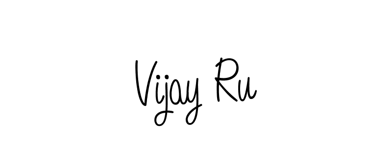You should practise on your own different ways (Angelique-Rose-font-FFP) to write your name (Vijay Ru) in signature. don't let someone else do it for you. Vijay Ru signature style 5 images and pictures png