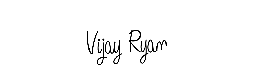 Use a signature maker to create a handwritten signature online. With this signature software, you can design (Angelique-Rose-font-FFP) your own signature for name Vijay Ryan. Vijay Ryan signature style 5 images and pictures png