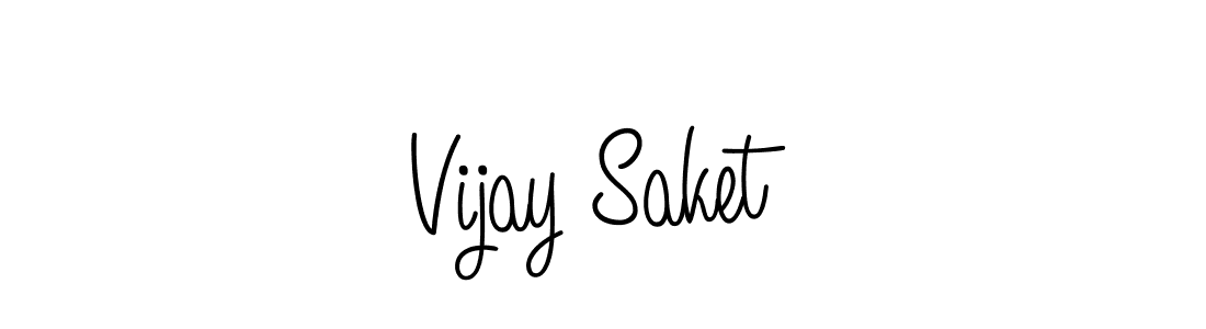 Make a beautiful signature design for name Vijay Saket. With this signature (Angelique-Rose-font-FFP) style, you can create a handwritten signature for free. Vijay Saket signature style 5 images and pictures png