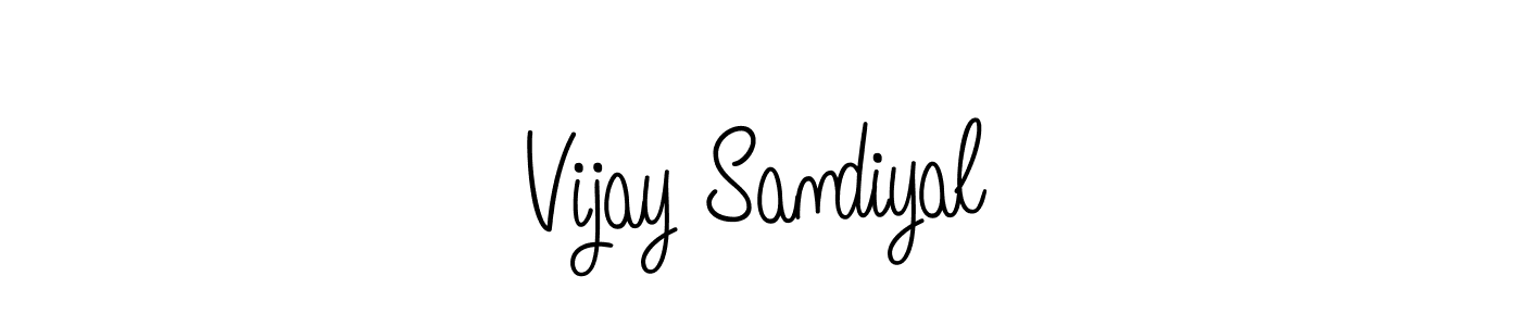 The best way (Angelique-Rose-font-FFP) to make a short signature is to pick only two or three words in your name. The name Vijay Sandiyal include a total of six letters. For converting this name. Vijay Sandiyal signature style 5 images and pictures png