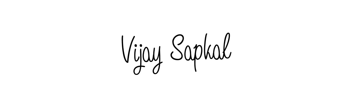 Vijay Sapkal stylish signature style. Best Handwritten Sign (Angelique-Rose-font-FFP) for my name. Handwritten Signature Collection Ideas for my name Vijay Sapkal. Vijay Sapkal signature style 5 images and pictures png