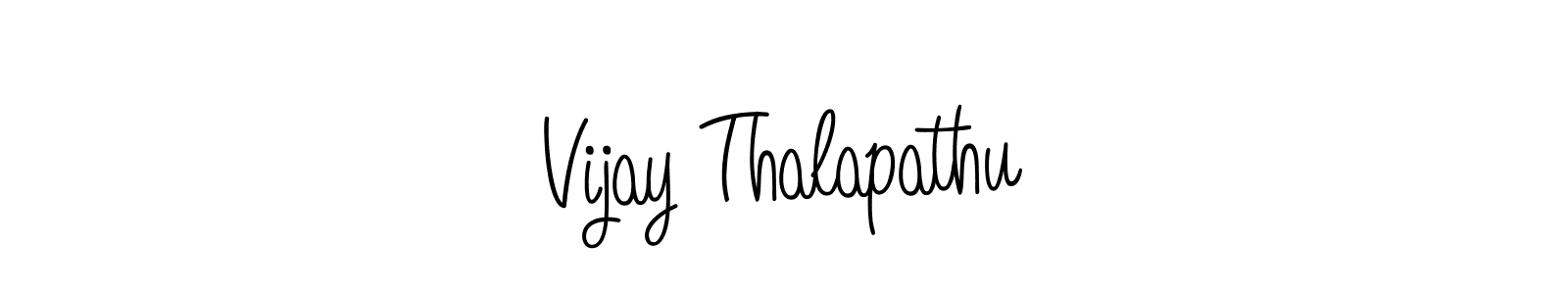 Use a signature maker to create a handwritten signature online. With this signature software, you can design (Angelique-Rose-font-FFP) your own signature for name Vijay Thalapathu. Vijay Thalapathu signature style 5 images and pictures png