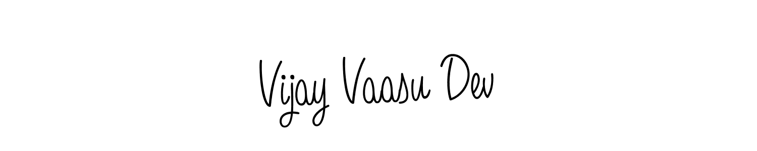 Make a beautiful signature design for name Vijay Vaasu Dev. With this signature (Angelique-Rose-font-FFP) style, you can create a handwritten signature for free. Vijay Vaasu Dev signature style 5 images and pictures png