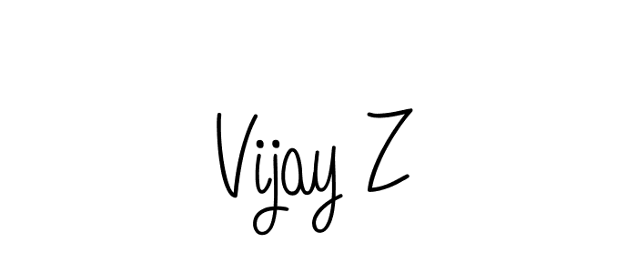 You should practise on your own different ways (Angelique-Rose-font-FFP) to write your name (Vijay Z) in signature. don't let someone else do it for you. Vijay Z signature style 5 images and pictures png