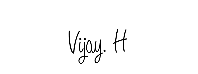 Create a beautiful signature design for name Vijay. H. With this signature (Angelique-Rose-font-FFP) fonts, you can make a handwritten signature for free. Vijay. H signature style 5 images and pictures png