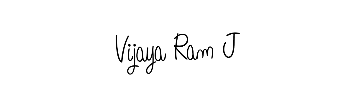 Make a beautiful signature design for name Vijaya Ram J. With this signature (Angelique-Rose-font-FFP) style, you can create a handwritten signature for free. Vijaya Ram J signature style 5 images and pictures png