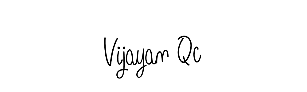 Use a signature maker to create a handwritten signature online. With this signature software, you can design (Angelique-Rose-font-FFP) your own signature for name Vijayan Qc. Vijayan Qc signature style 5 images and pictures png