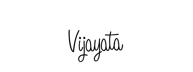 Use a signature maker to create a handwritten signature online. With this signature software, you can design (Angelique-Rose-font-FFP) your own signature for name Vijayata. Vijayata signature style 5 images and pictures png