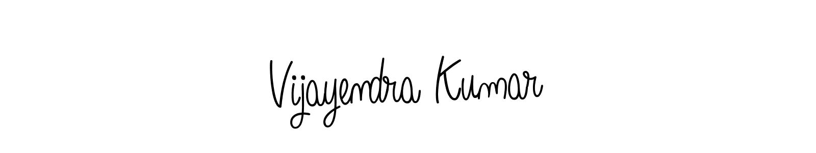 Make a beautiful signature design for name Vijayendra Kumar. With this signature (Angelique-Rose-font-FFP) style, you can create a handwritten signature for free. Vijayendra Kumar signature style 5 images and pictures png