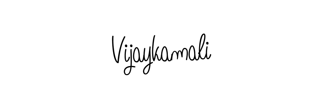 Make a beautiful signature design for name Vijaykamali. With this signature (Angelique-Rose-font-FFP) style, you can create a handwritten signature for free. Vijaykamali signature style 5 images and pictures png