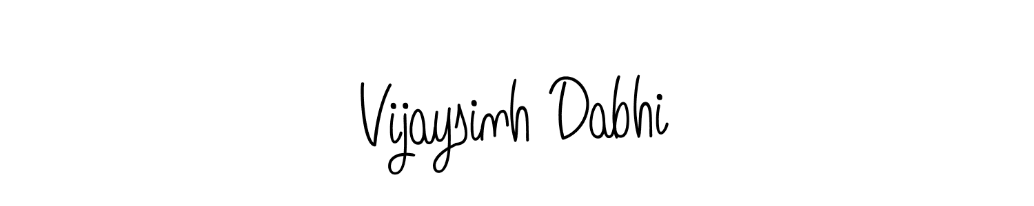 Design your own signature with our free online signature maker. With this signature software, you can create a handwritten (Angelique-Rose-font-FFP) signature for name Vijaysinh Dabhi. Vijaysinh Dabhi signature style 5 images and pictures png