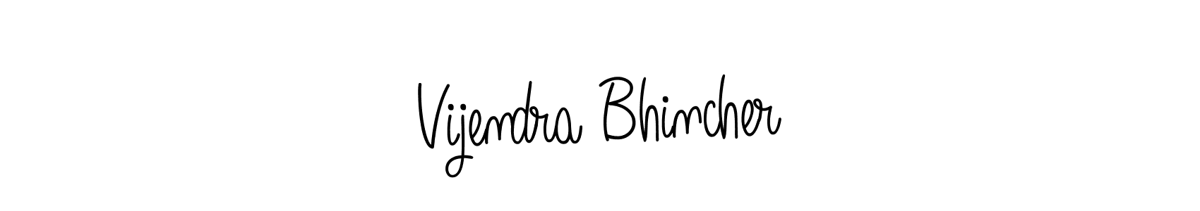 This is the best signature style for the Vijendra Bhincher name. Also you like these signature font (Angelique-Rose-font-FFP). Mix name signature. Vijendra Bhincher signature style 5 images and pictures png