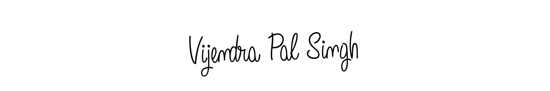 You should practise on your own different ways (Angelique-Rose-font-FFP) to write your name (Vijendra Pal Singh) in signature. don't let someone else do it for you. Vijendra Pal Singh signature style 5 images and pictures png