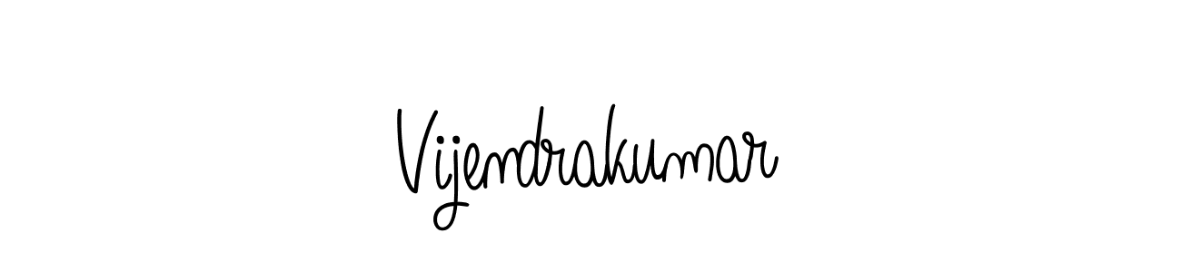 Make a beautiful signature design for name Vijendrakumar. With this signature (Angelique-Rose-font-FFP) style, you can create a handwritten signature for free. Vijendrakumar signature style 5 images and pictures png