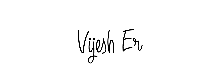 Design your own signature with our free online signature maker. With this signature software, you can create a handwritten (Angelique-Rose-font-FFP) signature for name Vijesh Er. Vijesh Er signature style 5 images and pictures png