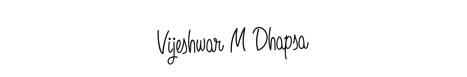 Once you've used our free online signature maker to create your best signature Angelique-Rose-font-FFP style, it's time to enjoy all of the benefits that Vijeshwar M Dhapsa name signing documents. Vijeshwar M Dhapsa signature style 5 images and pictures png